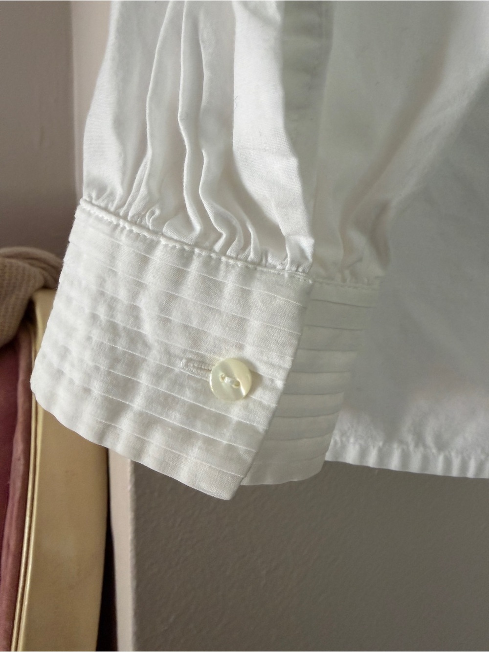Vintage Mr. Witt White Pleated Front Dress Shirt - Picture 5 of 6